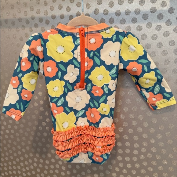 Ruffle Butts Colorful Floral Rashguard - Picture 8 of 8